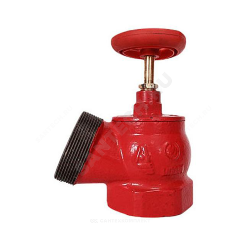 Клапан пожарный чугун угловой 125 гр КПЧ 65-1 Ду 65 1,6 МПа муфта-цапка Апогей 110025