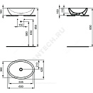 Умывальник мебельный STRADA 60 без отверстия под смеситель Ideal Standard K078401
