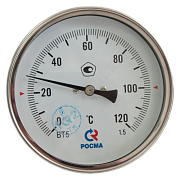 Термометр биметаллический осевой Дк80 120С L=46мм G1/2" БТ-41.211 Росма 00000002463