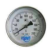 Термометр биметаллический осевой Дк100 160С L=60мм G1/2" ТБ100 Метер