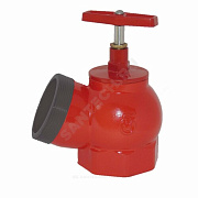 Клапан пожарный чугун угловой 125 гр ПК65 Ду 65 1,6 МПа муфта-цапка Цветлит ZW80003