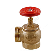 Клапан пожарный латунь угловой 90 гр КПЛМ 50-1 Ду 50 1,6 МПа муфта-цапка Апогей 110009