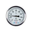 Термометр биметаллический осевой Дк63 160С L=40мм БТ-1-63 ЭКОМЕРА БТ-1-63-160С-L40