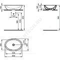 Умывальник мебельный STRADA 60 без отверстия под смеситель Ideal Standard K078401