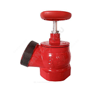 Клапан пожарный чугун угловой 125 гр КПК 65-1 Ду 65 1,6 МПа муфта-цапка Апогей 110041